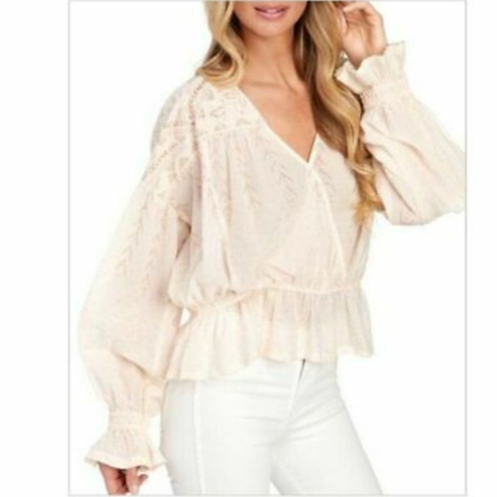 Free People Snowy Sand Blouse
